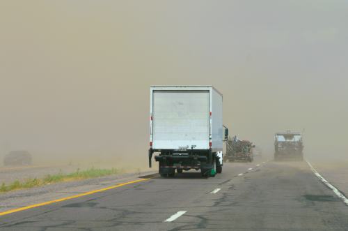 dust storm car accident